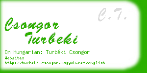csongor turbeki business card