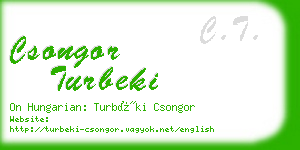 csongor turbeki business card